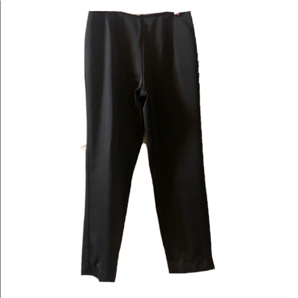 ODDS & EVENS BLACK HIGH WAISTED TROUSERS SLACKS PANTS Straight leg SZ 6 MADE USA - Picture 3 of 9